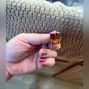 Gold Plated Garnet Stone earrings